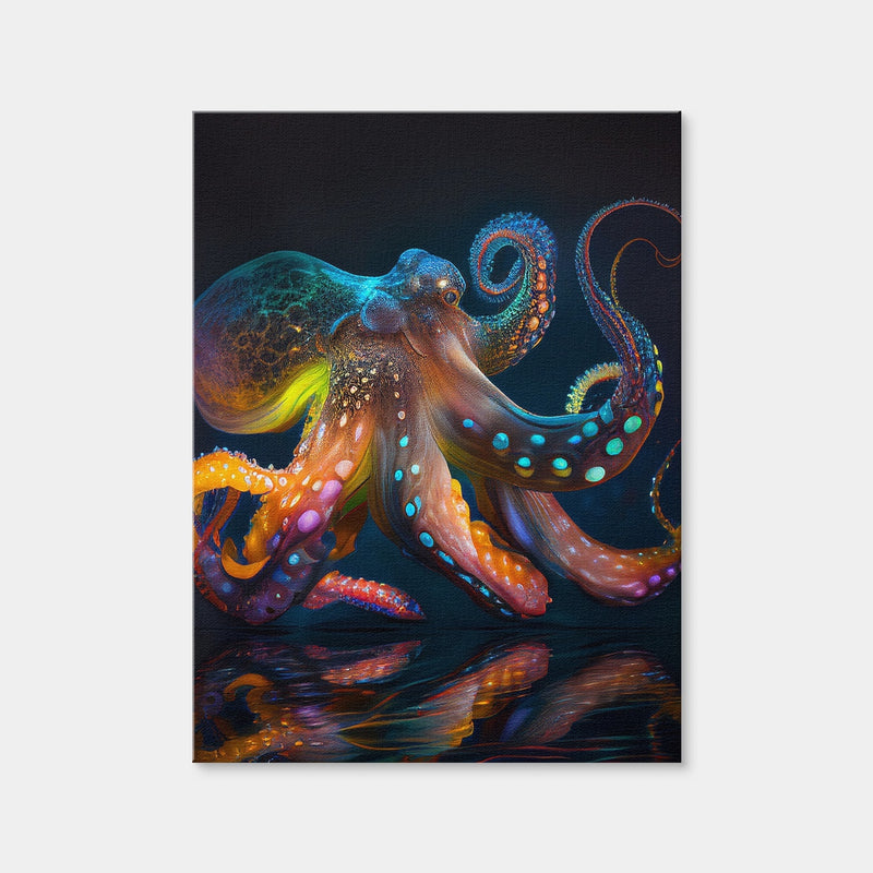 AUTO-MOCKUP WHITE | Glowing Octopus | 1 Piece | Gallery Wrap Canvas | group=3x4