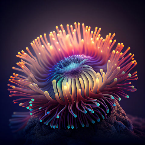 Glowing Sea Anemone Wall Art