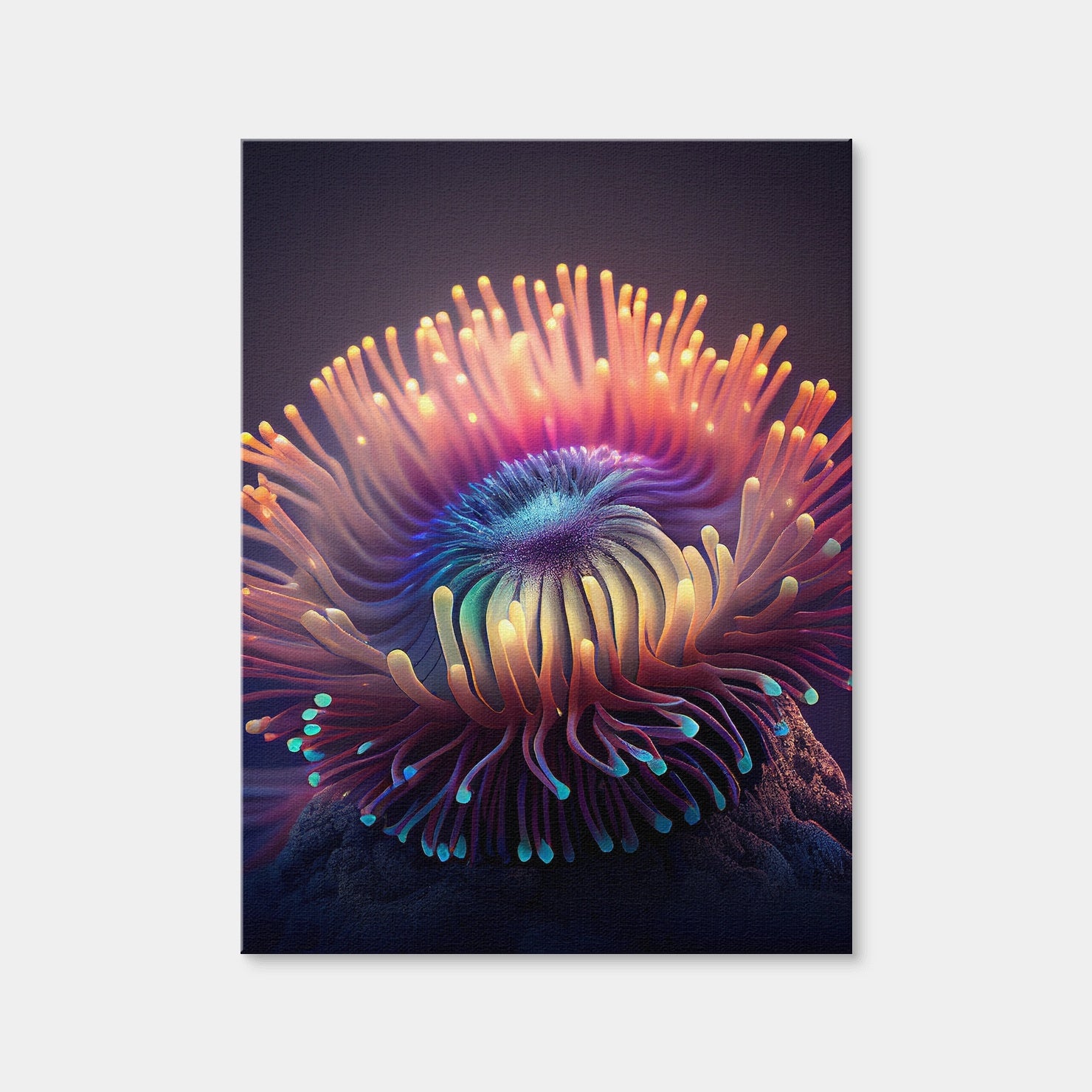 AUTO-MOCKUP WHITE | Glowing Sea Anemone | 1 Piece | Gallery Wrap Canvas | group=3x4