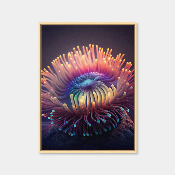 Glowing Sea Anemone Wall Art — Framed Canvas Format preview