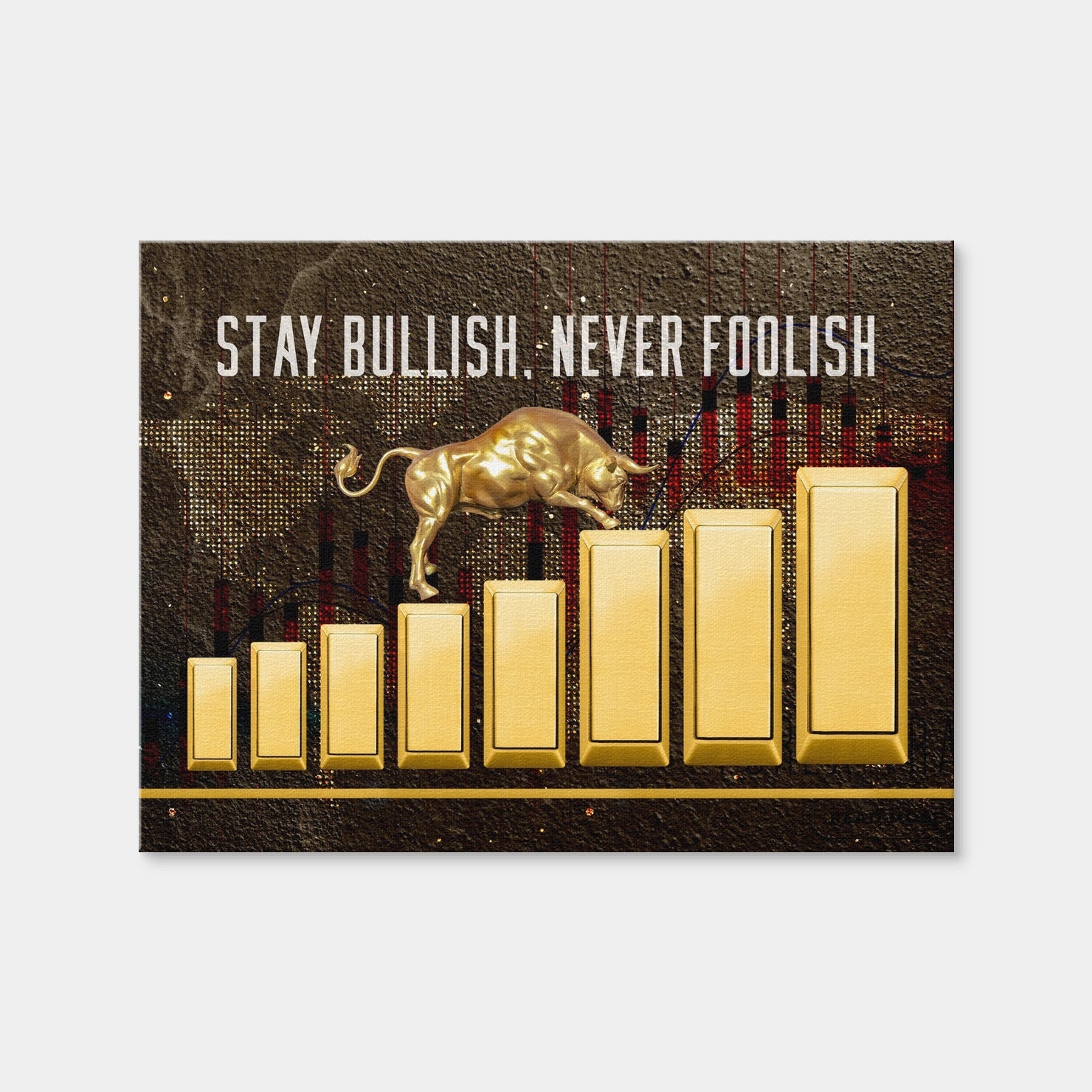 AUTO-MOCKUP WHITE | Gold Bull Design | 1 Piece | Gallery Wrap | group=4x3