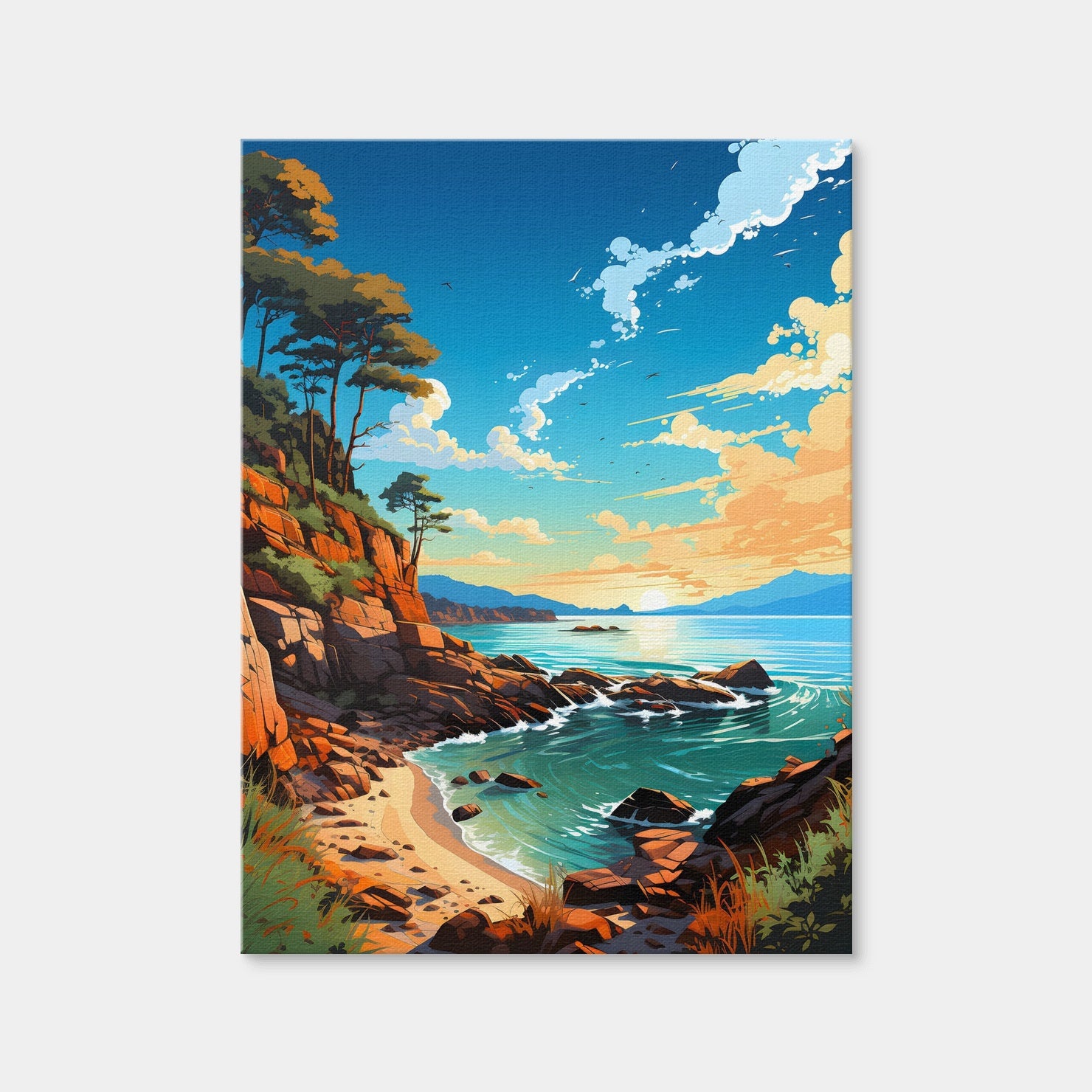AUTO-MOCKUP WHITE | Gold Coast Beach | 1 Piece | Gallery Wrap Canvas | group=3x4