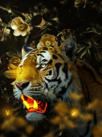 Gold Tiger Wall Art