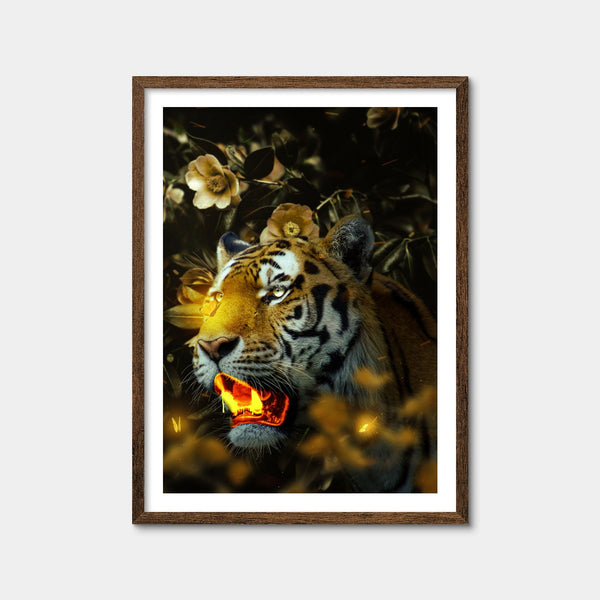 Gold Tiger Wall Art — Framed Print Format preview