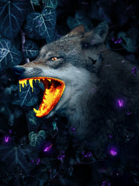 Gold Wolf Wall Art