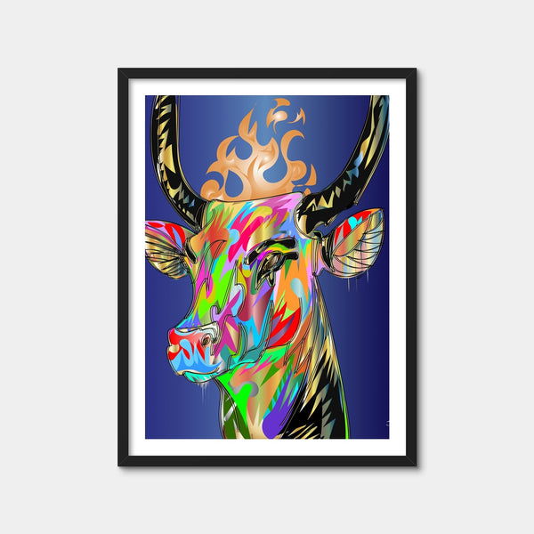 Golden Calf Wall Art — Framed Print Format preview