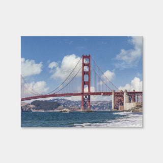 AUTO-MOCKUP WHITE | Golden Gate Baker Beach Panoramic | 1 Piece | Gallery Wrap Canvas | group=4x3