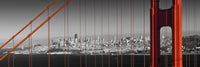 Golden Gate Bridge - Panoramic Downtown View Wall Art