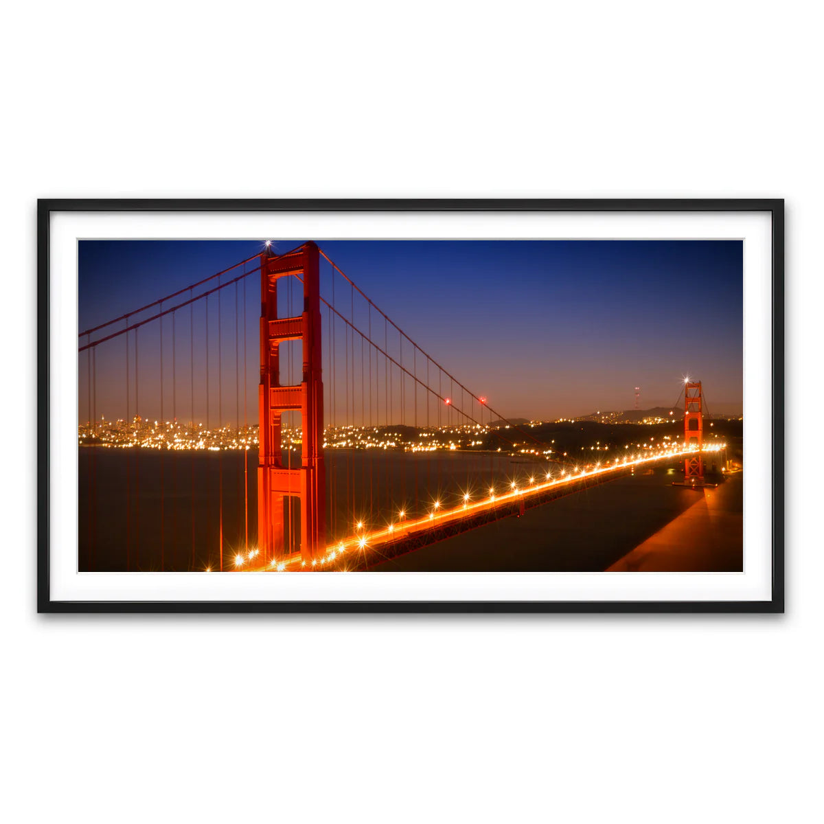 Golden Gate Bridge Evening Cityscape Wall Art