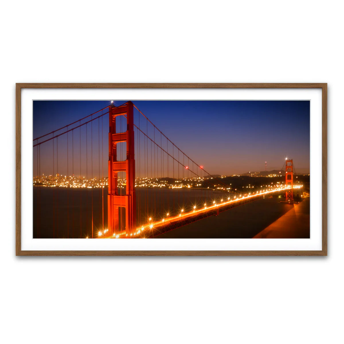 Golden Gate Bridge Evening Cityscape Wall Art
