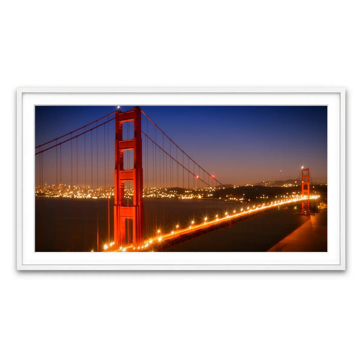 Golden Gate Bridge Evening Cityscape Wall Art