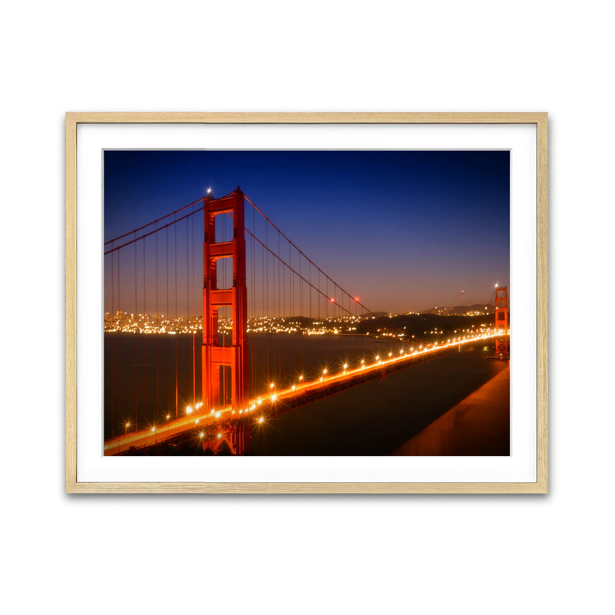 Golden Gate Bridge Evening Cityscape Wall Art