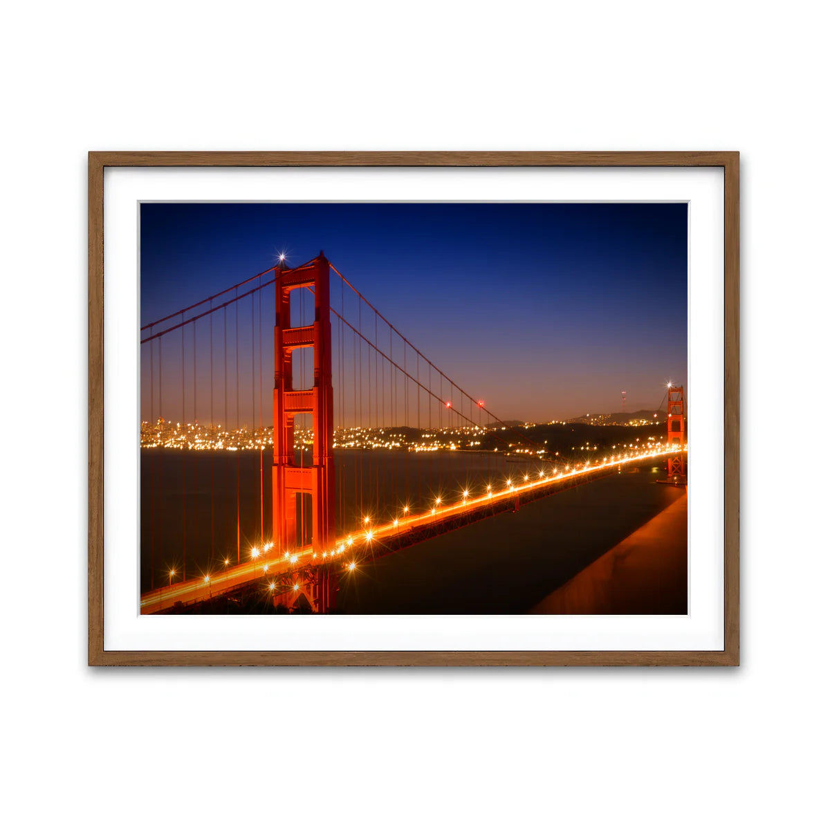 Golden Gate Bridge Evening Cityscape Wall Art