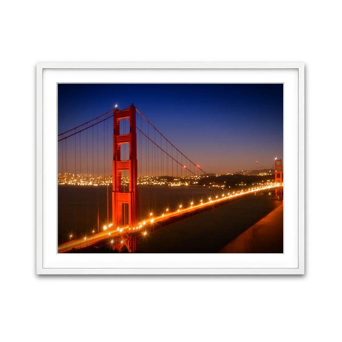 Golden Gate Bridge Evening Cityscape Wall Art