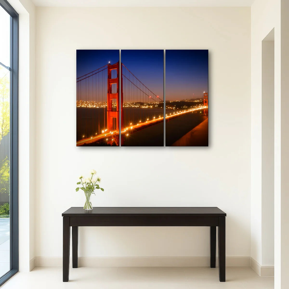 Golden Gate Bridge Evening Cityscape Wall Art