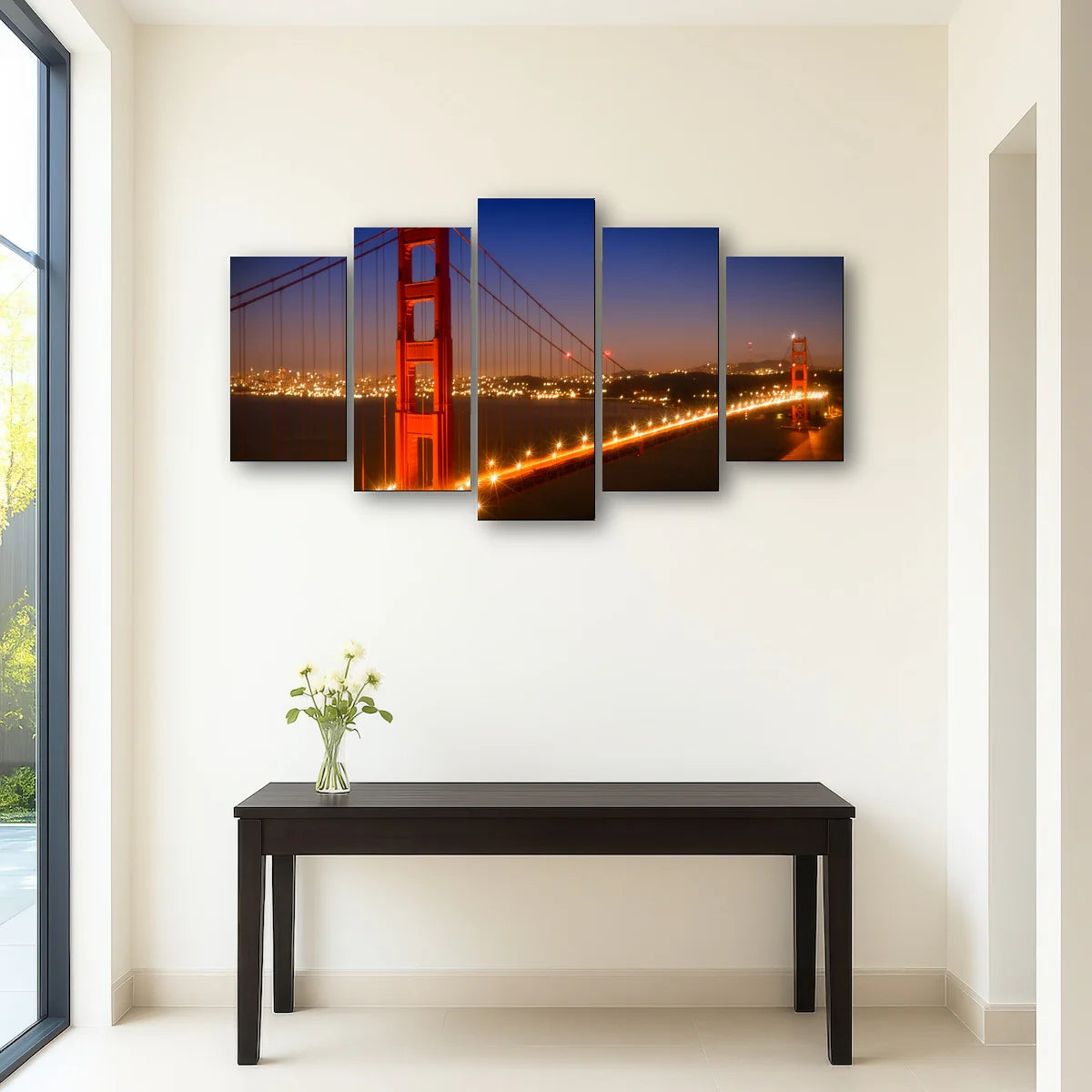 Golden Gate Bridge Evening Cityscape Wall Art