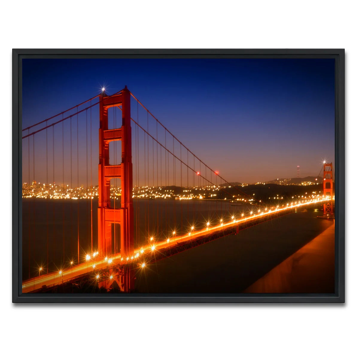 Golden Gate Bridge Evening Cityscape Wall Art