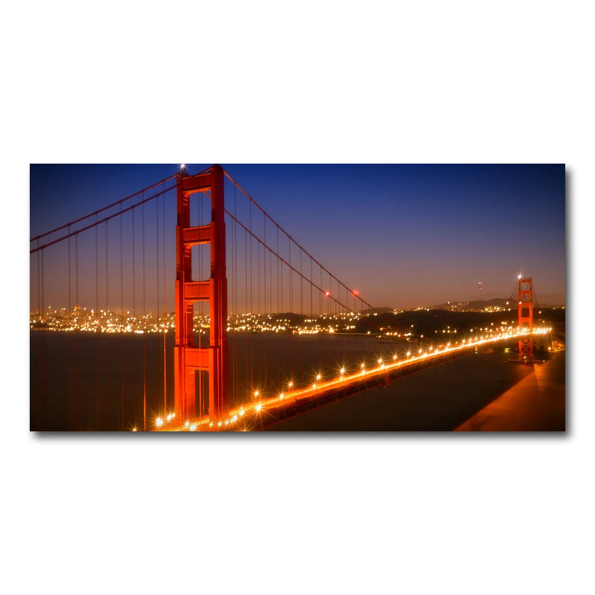 Golden Gate Bridge Evening Cityscape Wall Art