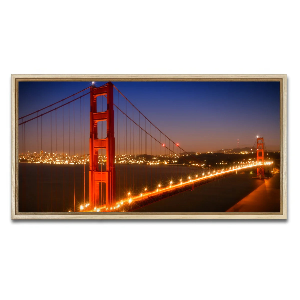 Golden Gate Bridge Evening Cityscape Wall Art