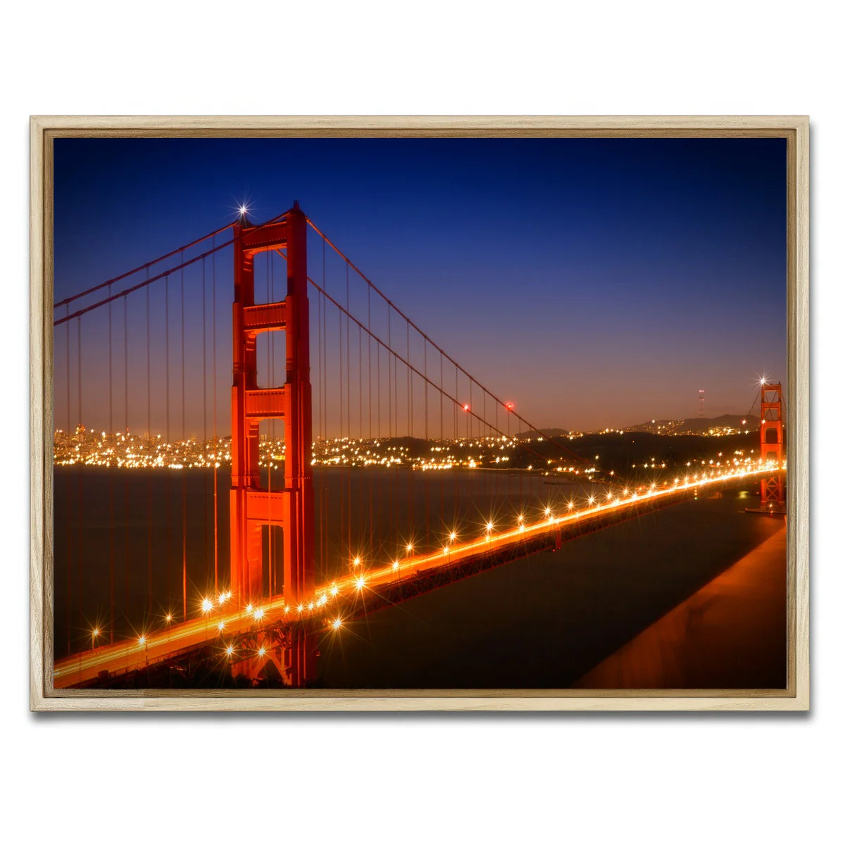 Golden Gate Bridge Evening Cityscape Wall Art