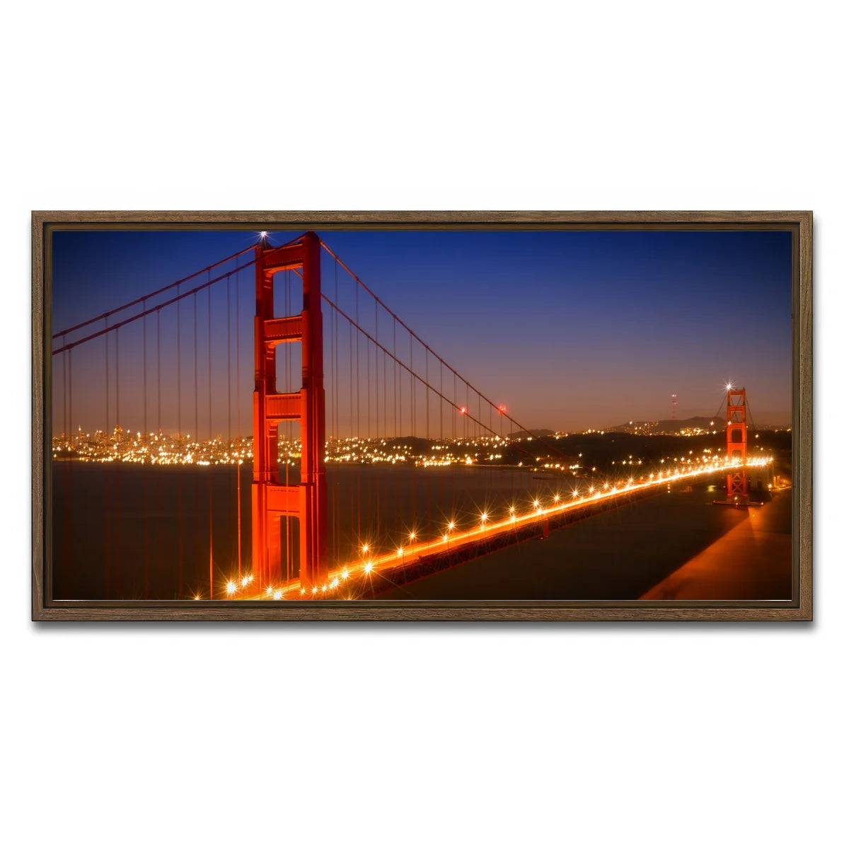 Golden Gate Bridge Evening Cityscape Wall Art