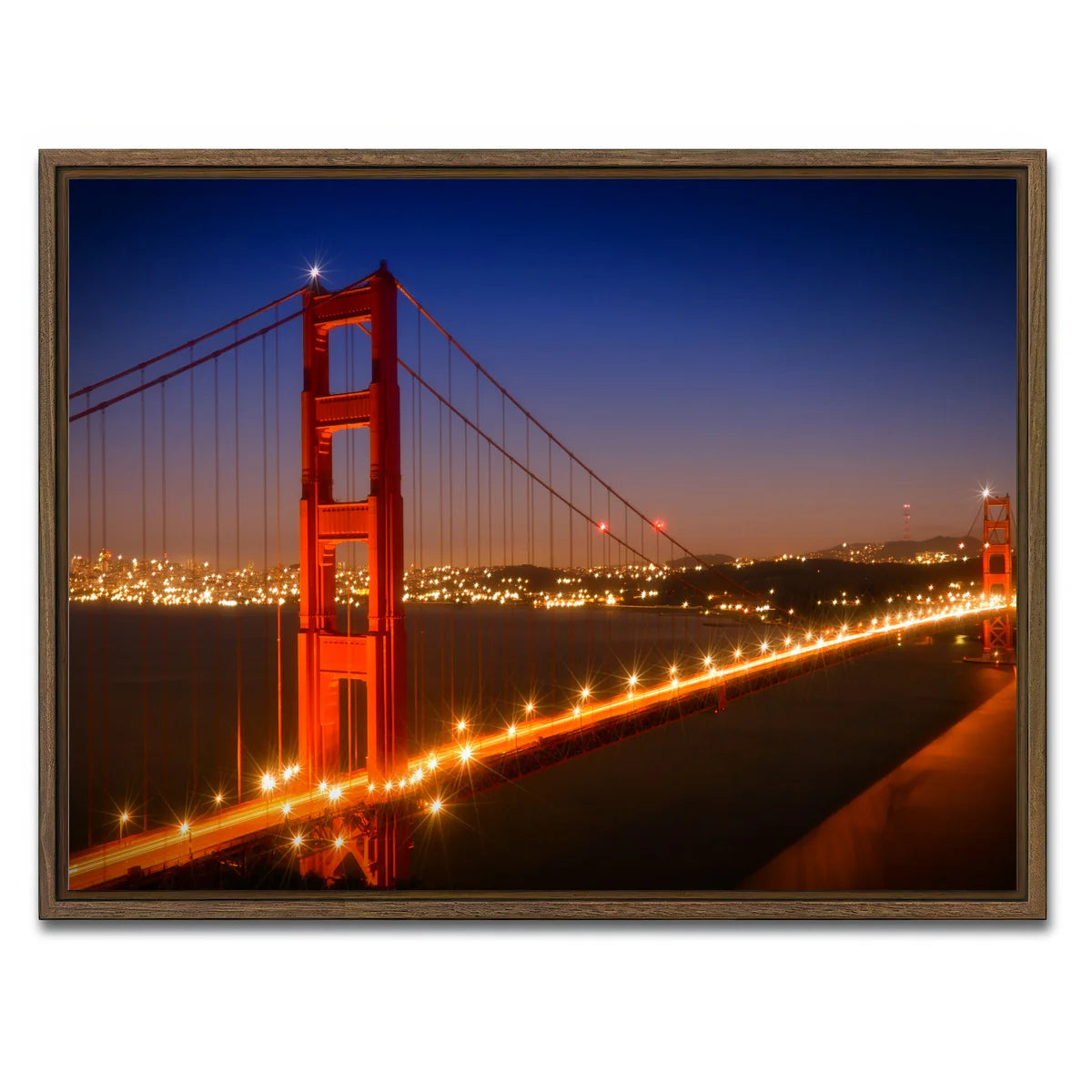 Golden Gate Bridge Evening Cityscape Wall Art