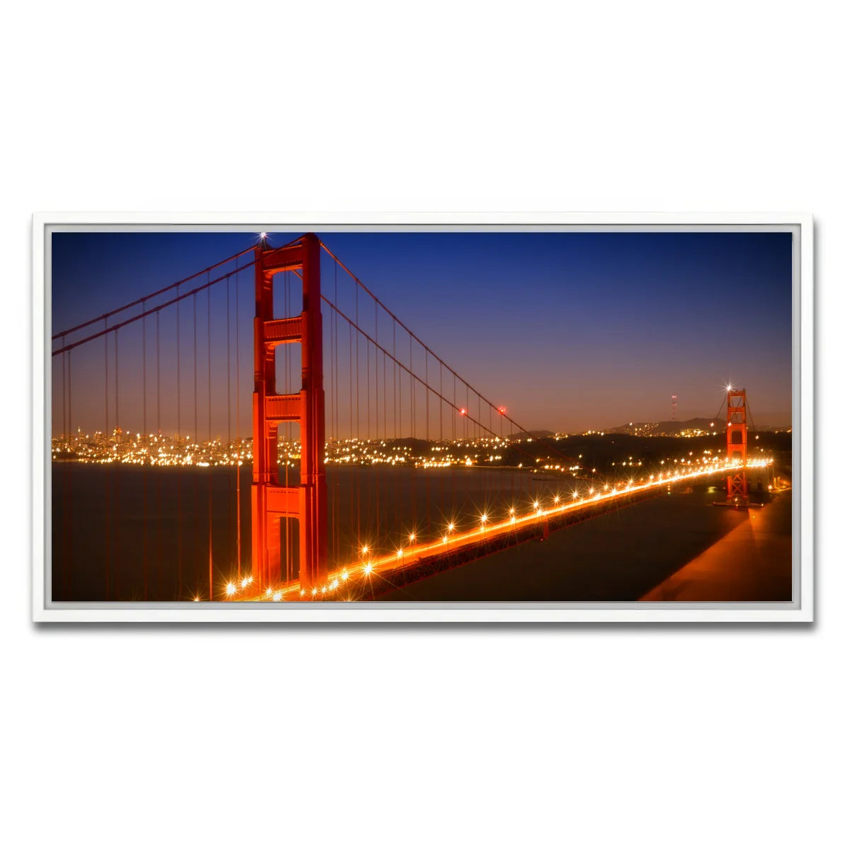 Golden Gate Bridge Evening Cityscape Wall Art