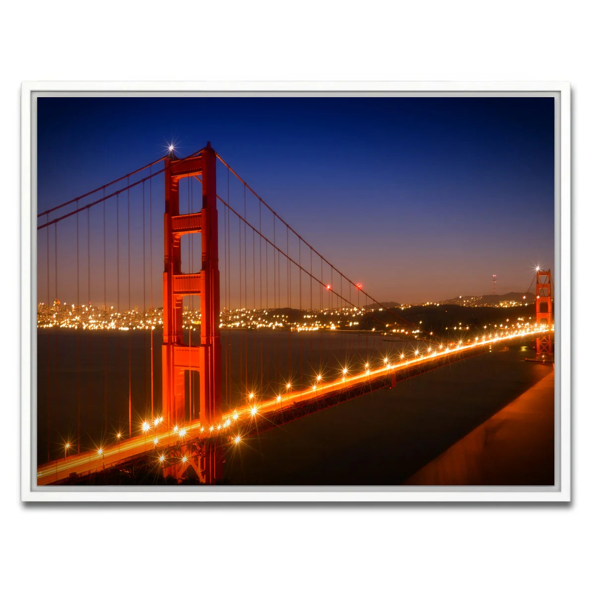 Golden Gate Bridge Evening Cityscape Wall Art