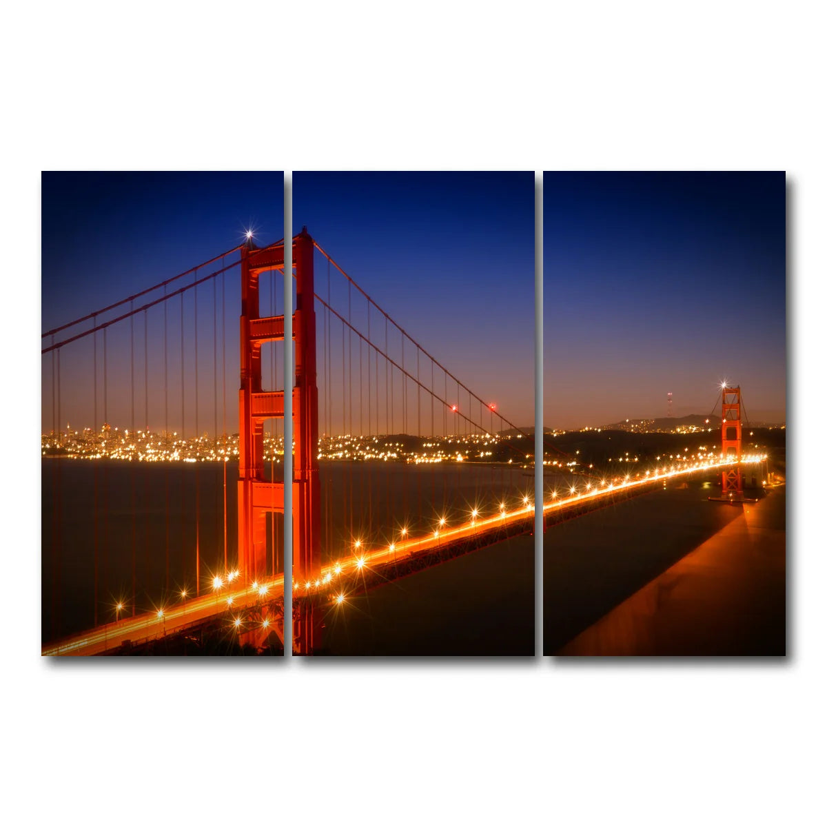 Golden Gate Bridge Evening Cityscape Wall Art