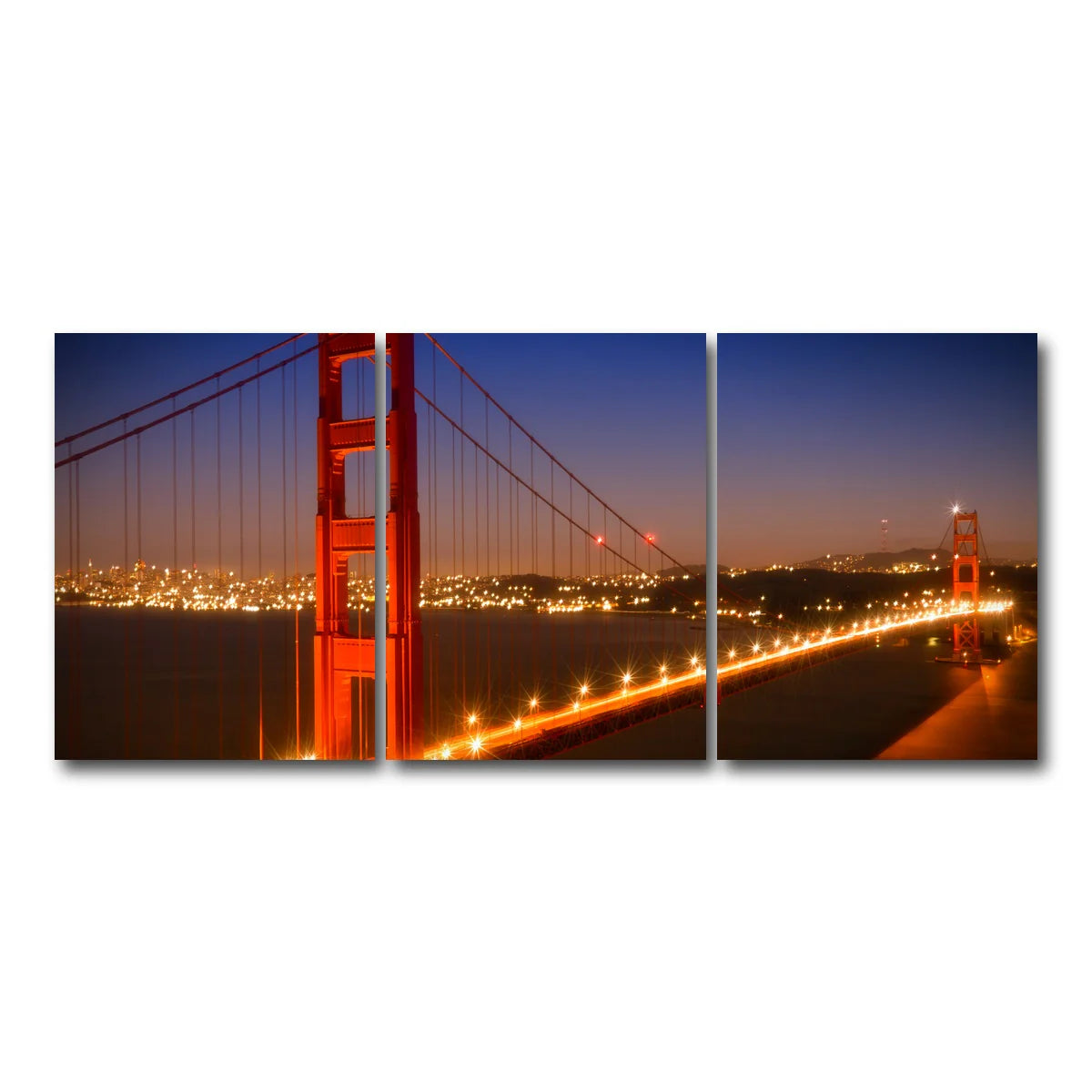 Golden Gate Bridge Evening Cityscape Wall Art