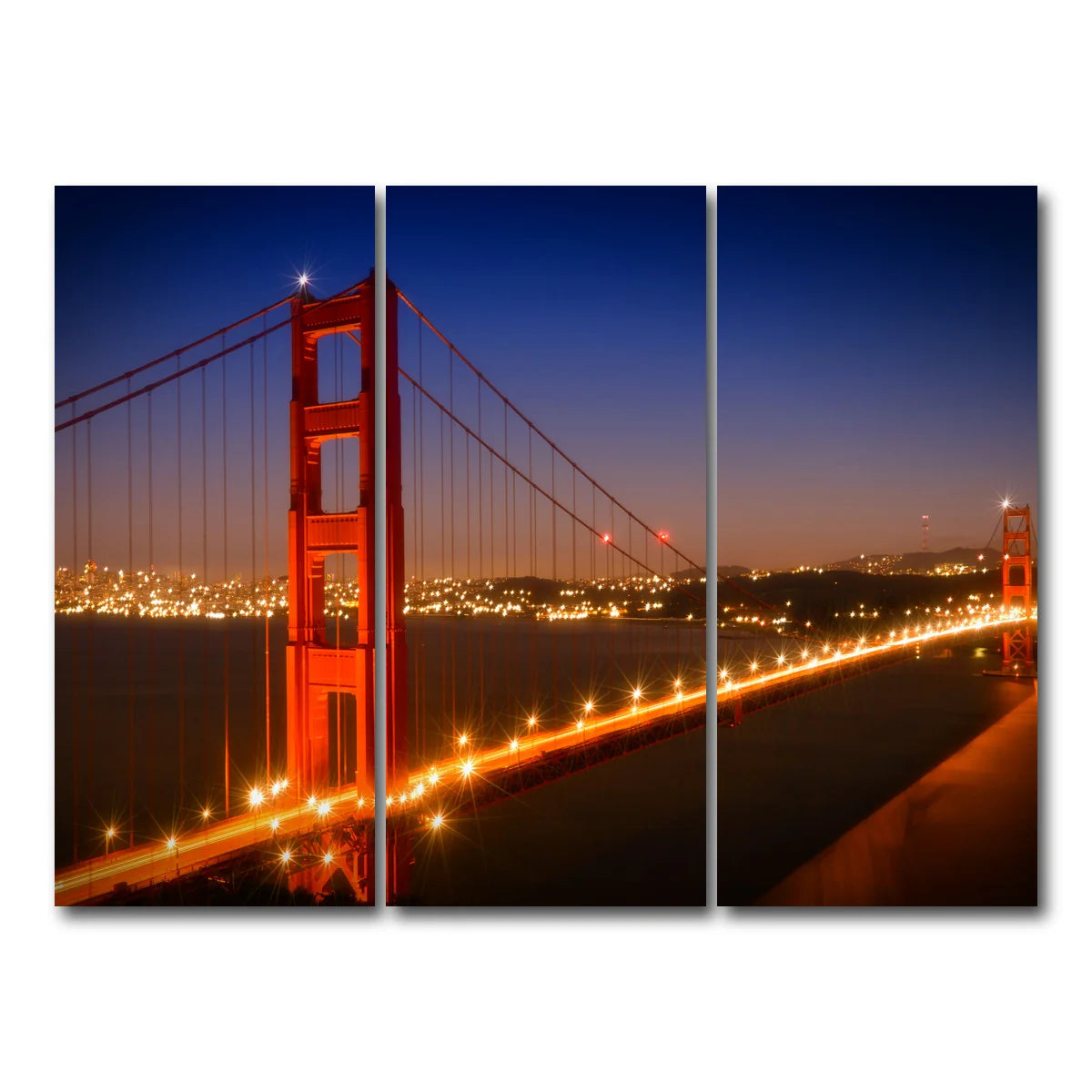 Golden Gate Bridge Evening Cityscape Wall Art