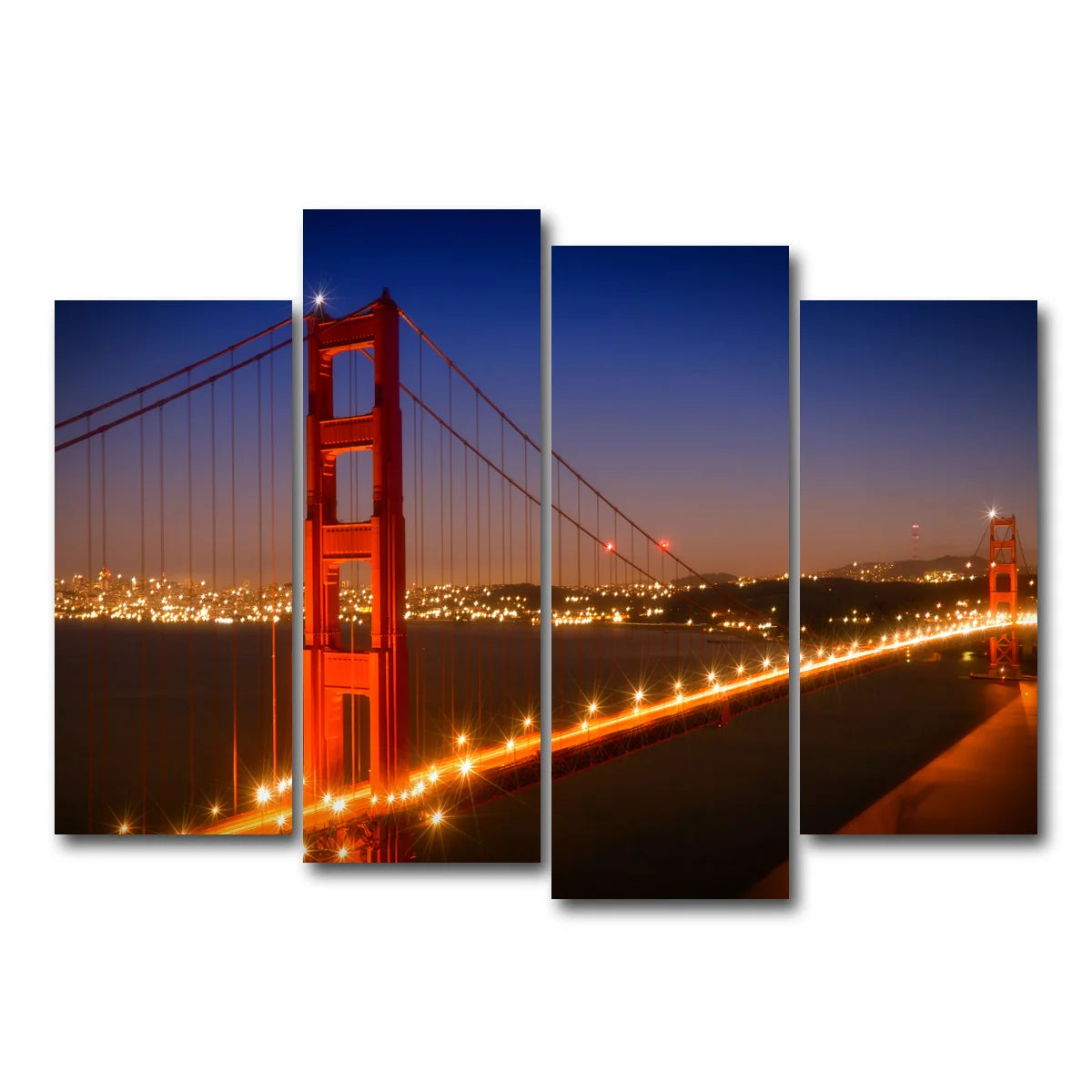 Golden Gate Bridge Evening Cityscape Wall Art