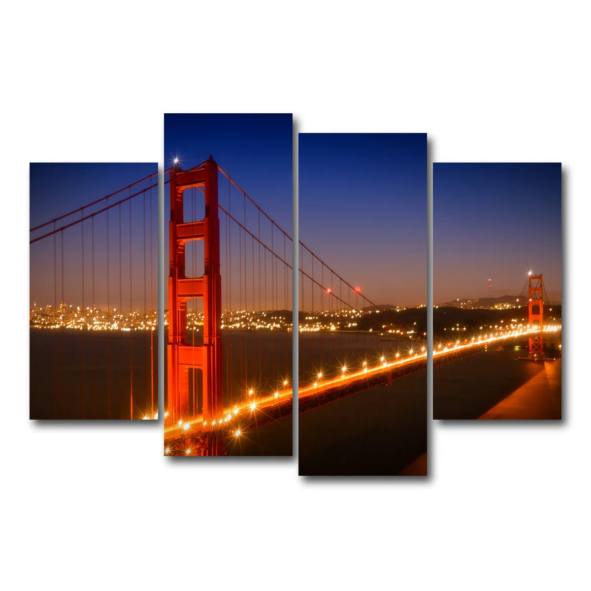 Golden Gate Bridge Evening Cityscape Wall Art