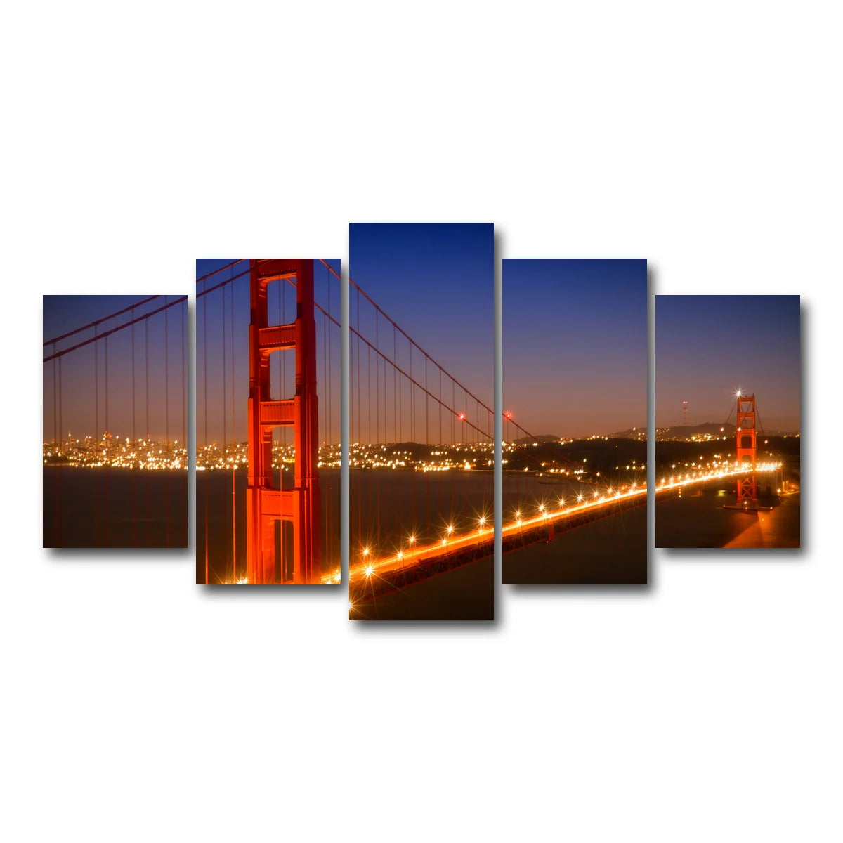 Golden Gate Bridge Evening Cityscape Wall Art