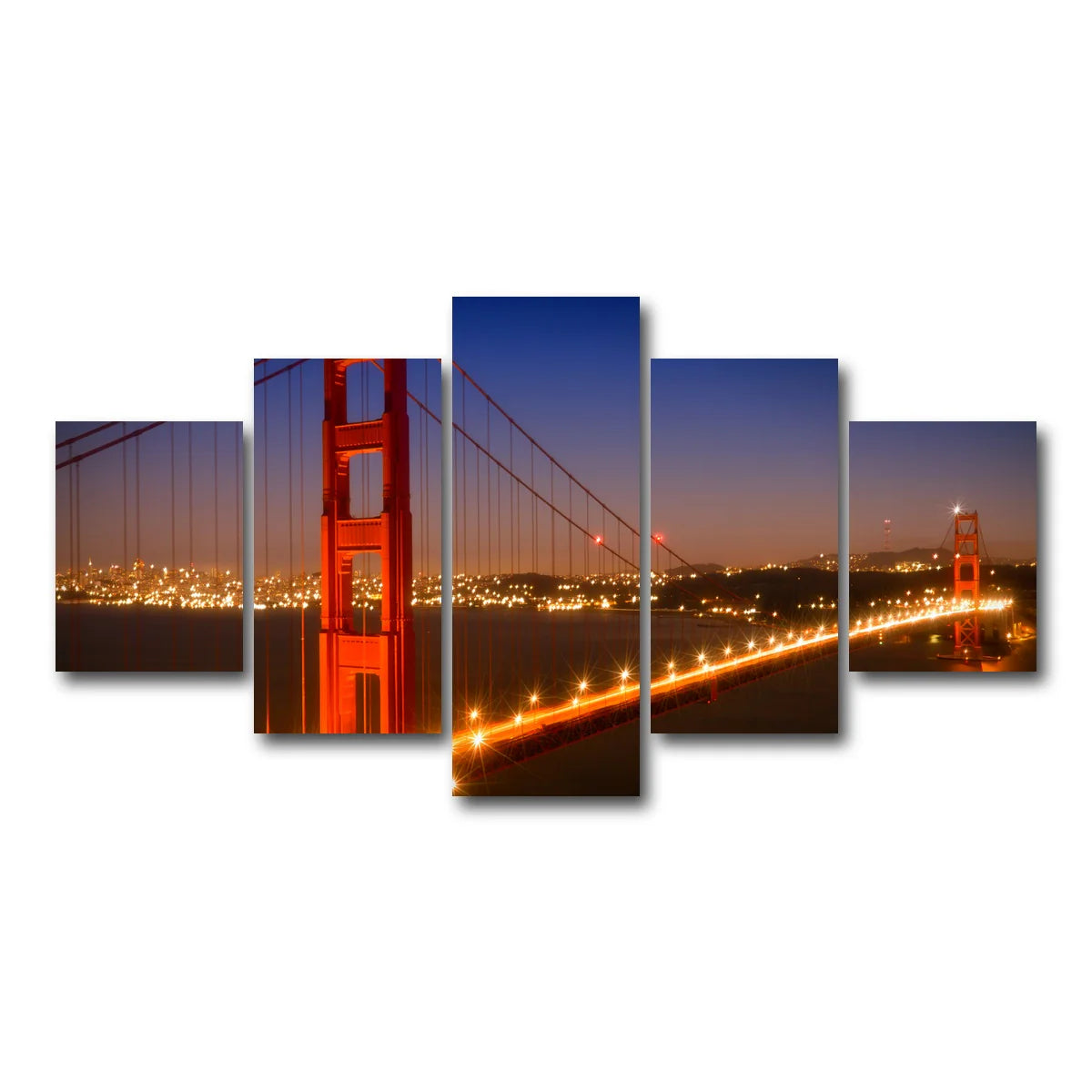 Golden Gate Bridge Evening Cityscape Wall Art