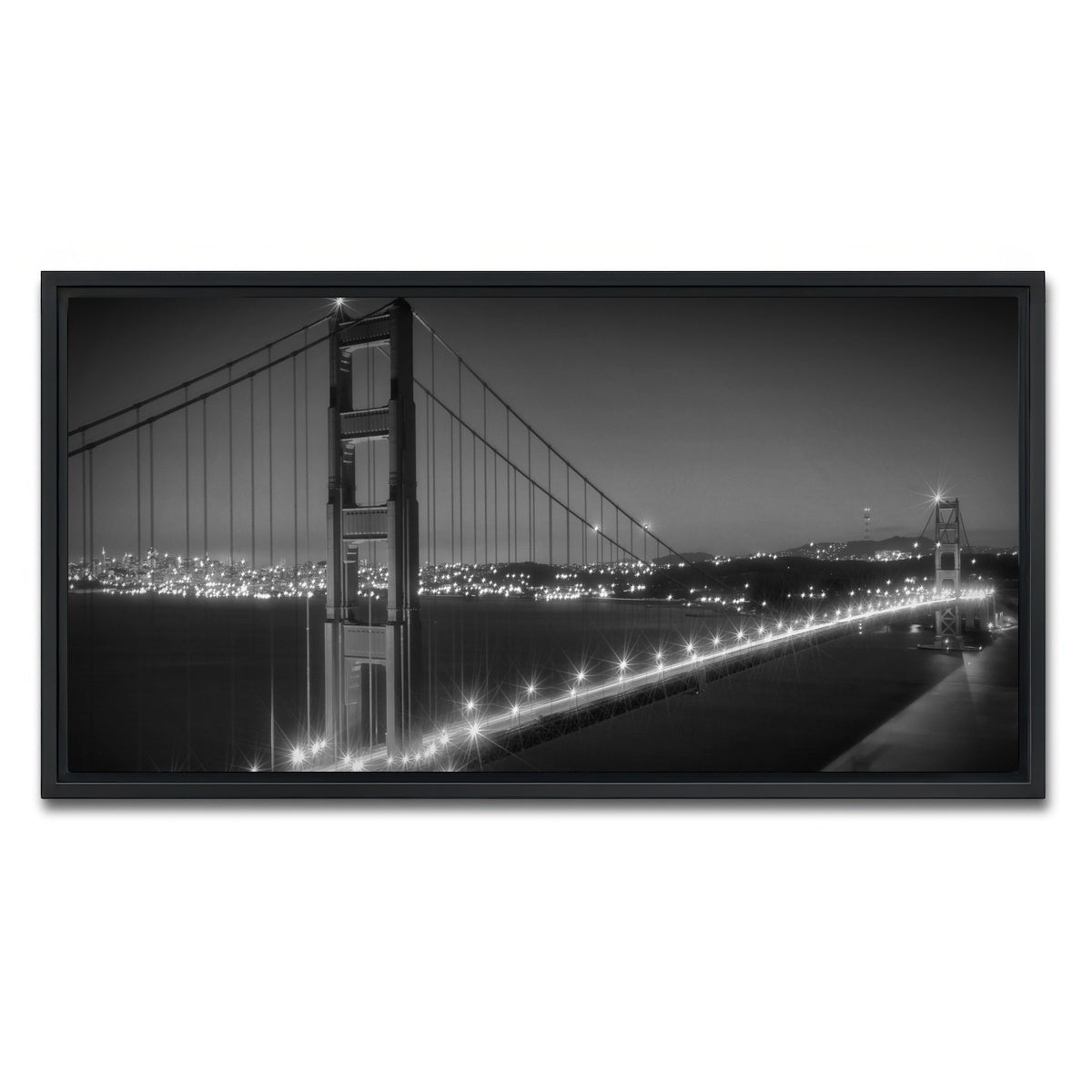Golden Gate Bridge Monochrome Cityscape Wall Art