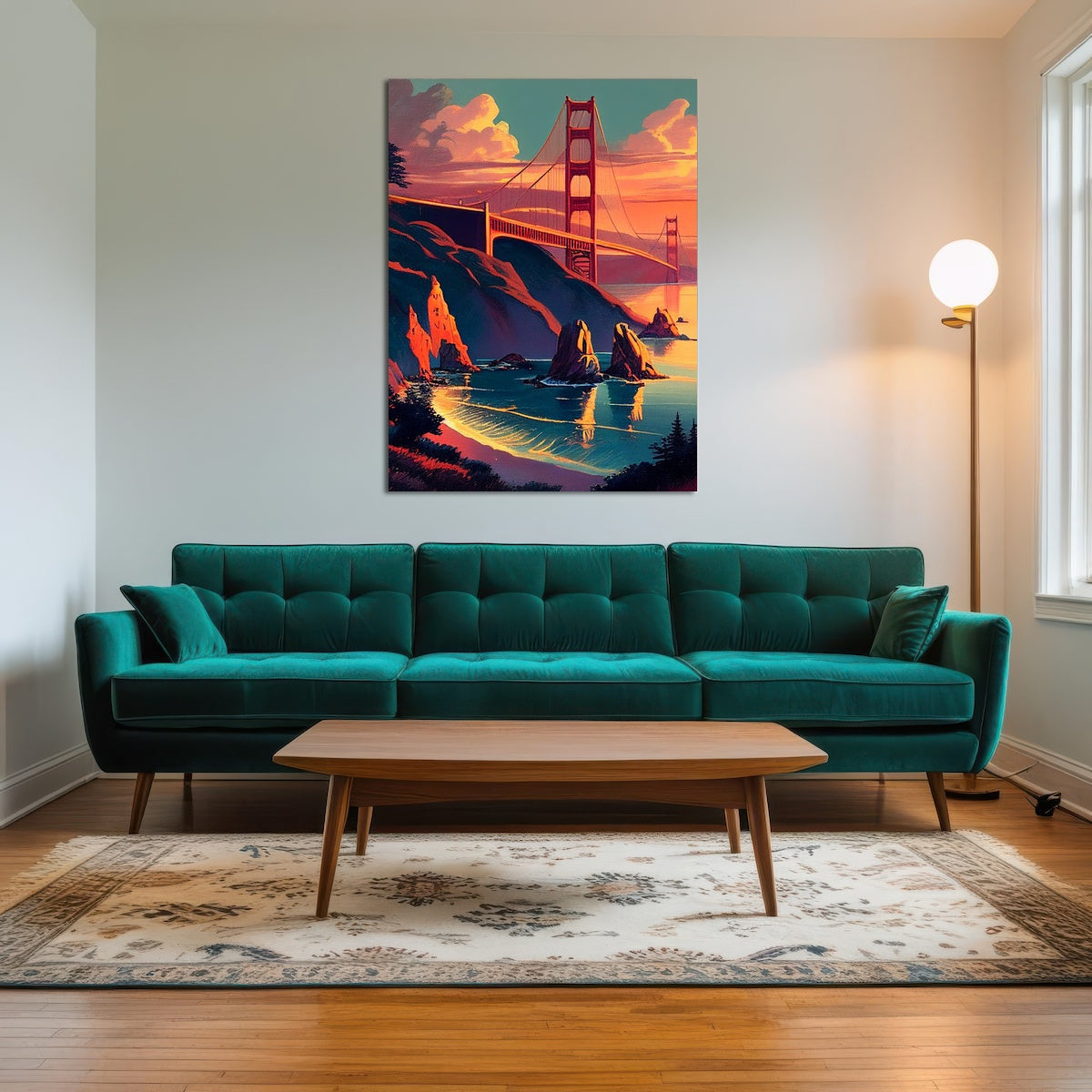 Golden Gate Bridge at Sunset Wall Art