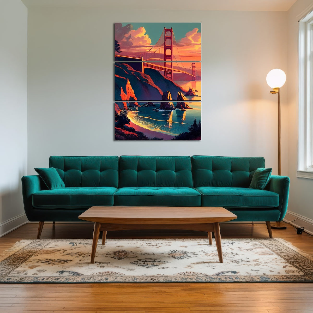 Golden Gate Bridge at Sunset Wall Art