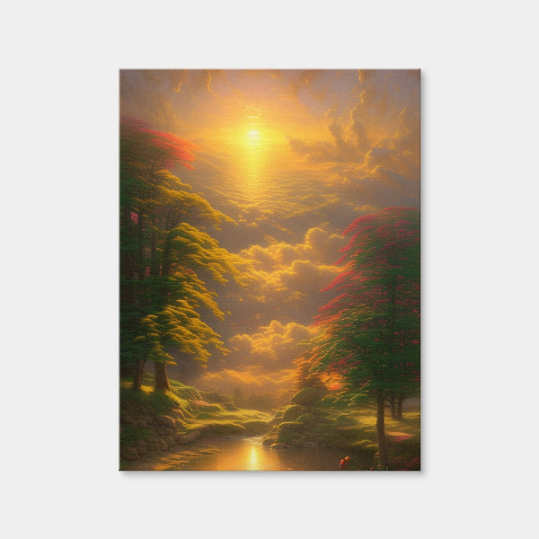Golden Sunrise Wall Art — Canvas Wrap Format preview