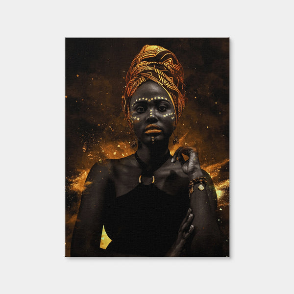 Golden Wall Art — Canvas Wrap Format preview