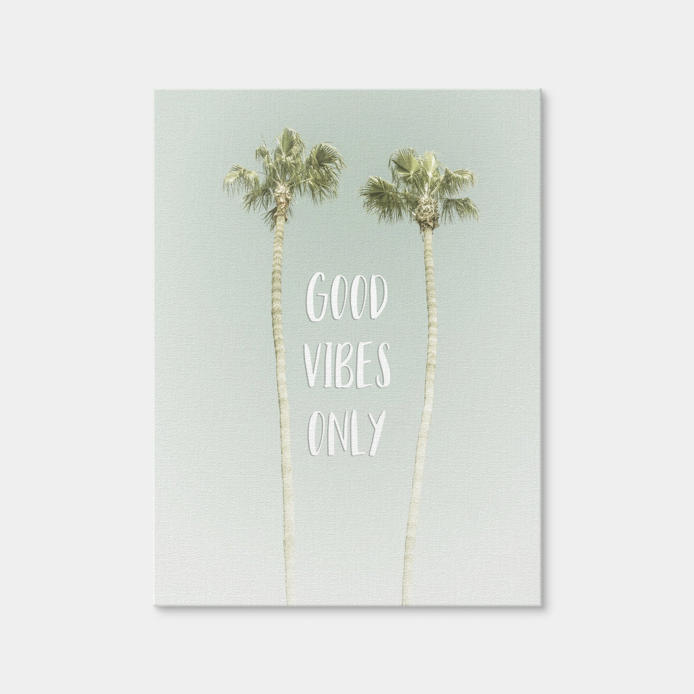 AUTO-MOCKUP WHITE | Good Vibes Only - Idyllic Palm | 1 Piece | Gallery Wrap Canvas | group=3x4