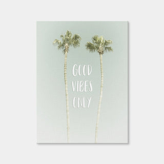 AUTO-MOCKUP WHITE | Good Vibes Only - Idyllic Palm | 1 Piece | Gallery Wrap Canvas | group=3x4