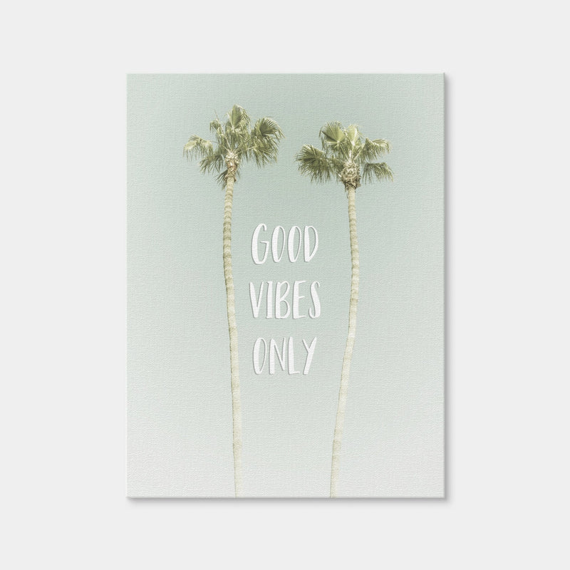 AUTO-MOCKUP WHITE | Good Vibes Only - Idyllic Palm | 1 Piece | Gallery Wrap Canvas | group=3x4