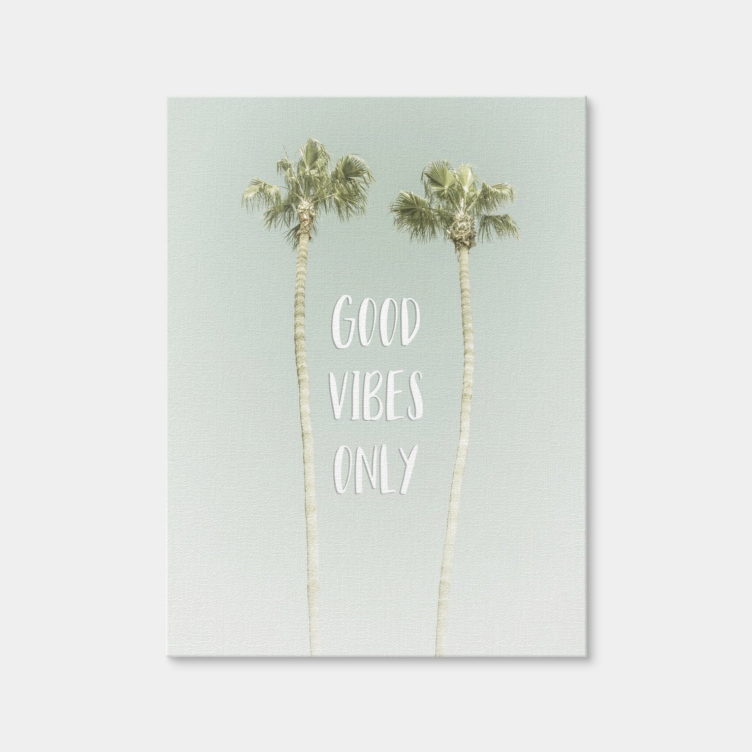 AUTO-MOCKUP WHITE | Good Vibes Only - Idyllic Palm | 1 Piece | Gallery Wrap Canvas | group=3x4