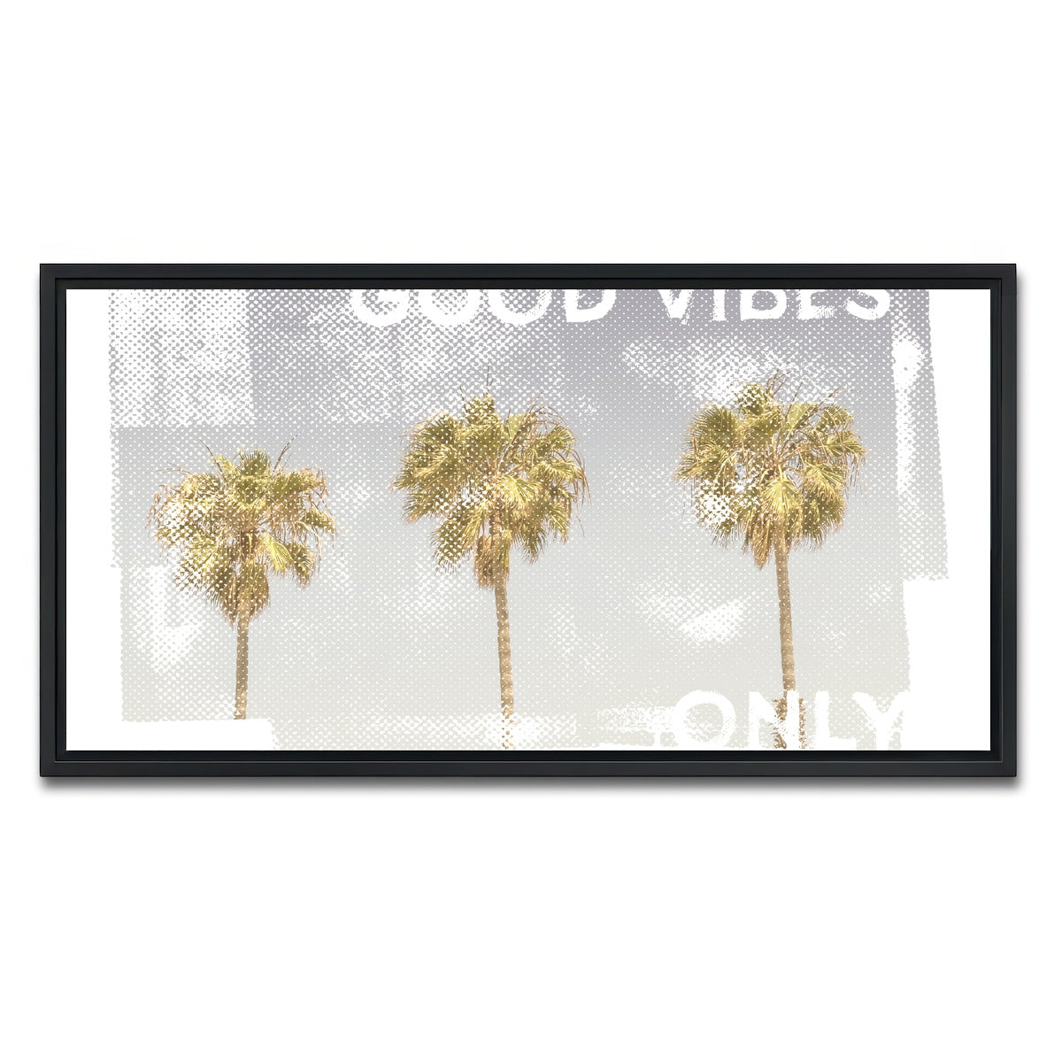 Good Vibes Vintage Palm Trees Wall Art