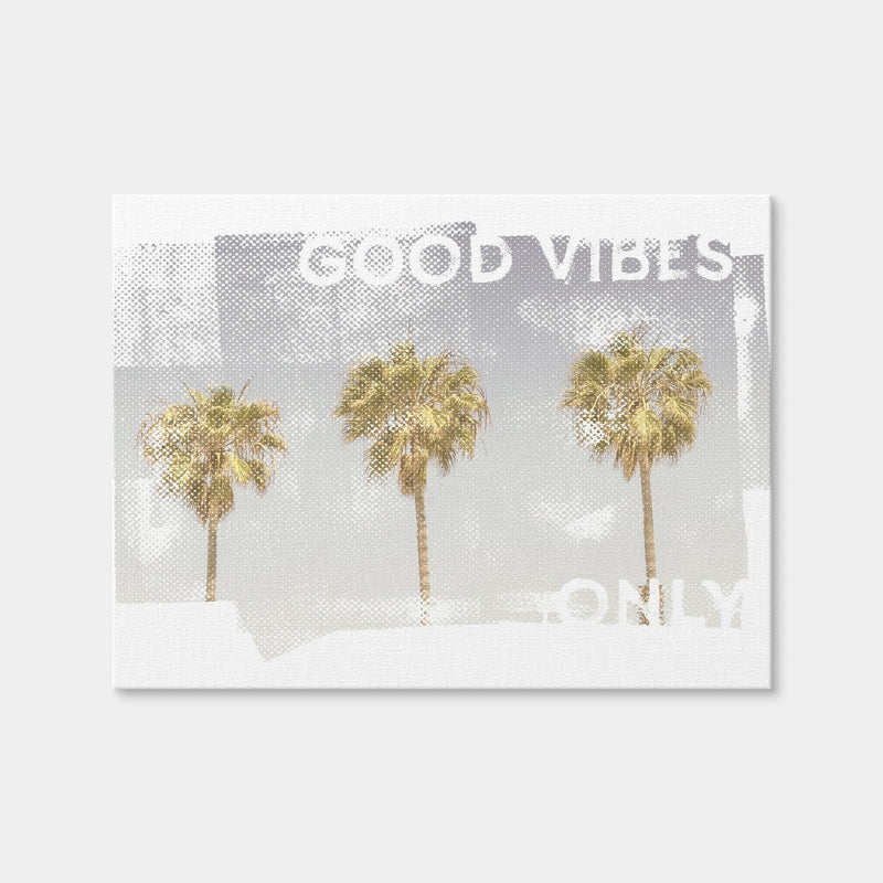 AUTO-MOCKUP WHITE | Good Vibes Vintage Palm Trees | 1 Piece | Gallery Wrap Canvas | group=4x3