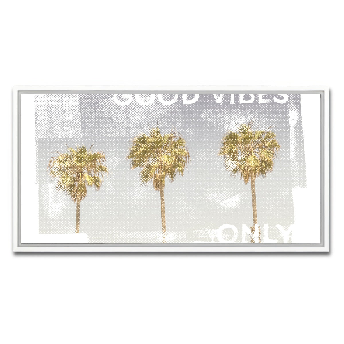 Good Vibes Vintage Palm Trees Wall Art