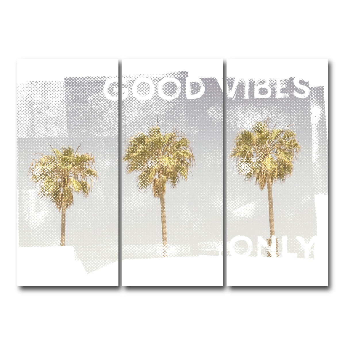 Good Vibes Vintage Palm Trees Wall Art