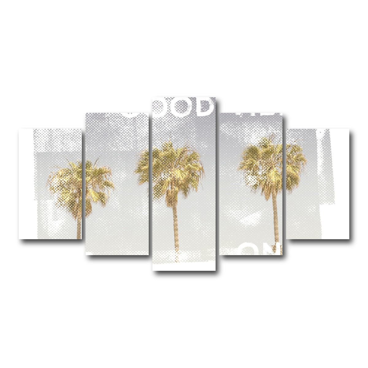 Good Vibes Vintage Palm Trees Wall Art