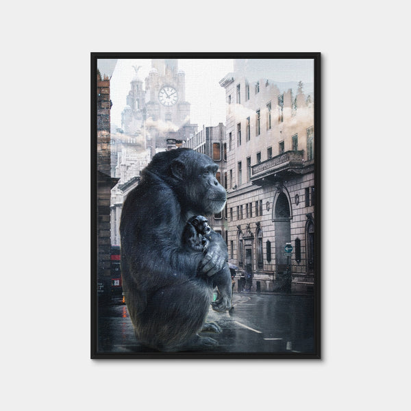 Gorilla Wall Art — Framed Canvas Format preview